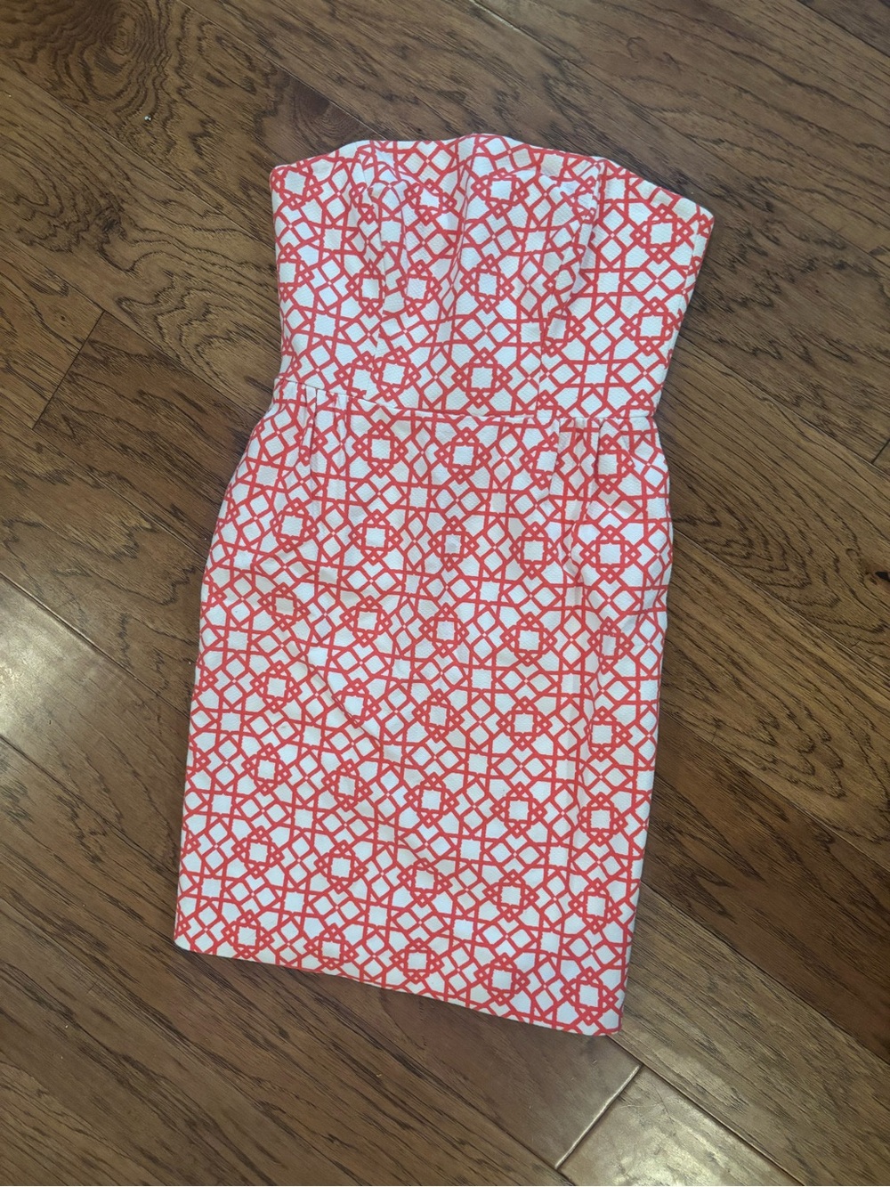 Annie Griffin Red strapless dress size 0